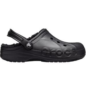 Crocs Unisex Black Baya Lined Clogs Size M's 7 W's 9